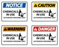 Danger Chemicals In Use Symbol Sign On White Background