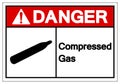 Danger Compressed Gas Symbol Sign, Vector Illustration, Isolate On White Background Label. EPS10 Royalty Free Stock Photo