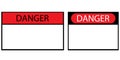 Danger computer window set. Warning frame. Technology backdrop. Dialog concept. Vector illustration. Stock image. Royalty Free Stock Photo