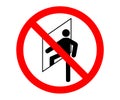 Danger confined space icon, permit required, do not enter sign warning vector eps10