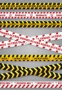 Danger construction tapes