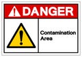 Danger Contamination Area Symbol Sign ,Vector Illustration, Isolate On White Background Label .EPS10 Royalty Free Stock Photo