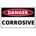 Danger corrosive sign on a white background Royalty Free Stock Photo
