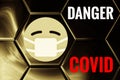 Danger Covid Coronavirus Covid-19 Outbreak Header Background Illustration Royalty Free Stock Photo