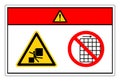 Danger Crush From Equipment Will Injury Or Kill Do Not Remove Guard Symbol Sign, Vector Illustration, Isolate On White Background