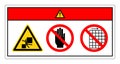 Danger Crush From Equipment Will Injury Or Kill Do Not Touch and Do Not Remove Guard Symbol Sign, Vector Illustration, Isolate On