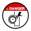 Danger Cutting and Crush Hazard Symbol Sign, Vector Illustration, Isolate On White Background Label. EPS10