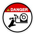 Danger Cutting Of Finger Hazard Symbol Sign, Vector Illustration, Isolate On White Background Label .EPS10