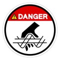 Danger Cutting Of Finger Symbol Sign, Vector Illustration, Isolate On White Background Label .EPS10