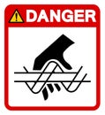Danger Cutting Of Finger Symbol Sign, Vector Illustration, Isolate On White Background Label .EPS10 Royalty Free Stock Photo