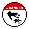 Danger Cutting Hand Hazard Symbol Sign, Vector Illustration, Isolate On White Background Label .EPS10