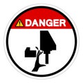 Danger Cutting Hand Hazard Symbol Sign, Vector Illustration, Isolate On White Background Label .EPS10