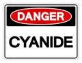 Danger Cyanide Symbol Sign, Vector Illustration, Isolated On White Background Label .EPS10