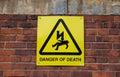 Danger of Death Sign Royalty Free Stock Photo