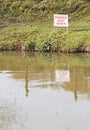 'Danger Deep Water' sign