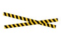 Danger. Do not cross. The tape is protective yellow with black. Stop. Caution and warning Royalty Free Stock Photo