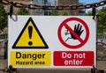 Danger Do Not Enter sign Royalty Free Stock Photo