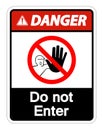 Danger Do Not Enter Symbol Sign Isolate On White Background,Vector Illustration