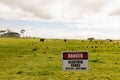 A danger electric fence sign Royalty Free Stock Photo