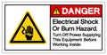 Danger Electric Shock Or Burn Hazard Symbol Sign, Vector Illustration, Isolated On White Background Label .EPS10 Royalty Free Stock Photo