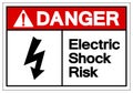 Danger Electric Shock Risk Symbol Sign, Vector Illustration, Isolate On White Background Label .EPS10 Royalty Free Stock Photo