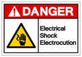 Danger Electrical Shock Electrocution Symbol Sign, Vector Illustration, Isolate On White Background Label .EPS10