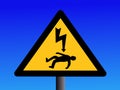 Danger of electrocution sign Royalty Free Stock Photo