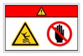 Danger Entanglement Hazard Leg Symbol Sign, Vector Illustration, Isolate On White Background Label .EPS10