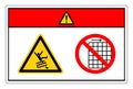 Danger Entanglement Hazard Leg Symbol Sign, Vector Illustration, Isolate On White Background Label .EPS10