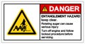 Danger Entanglement Hazard Symbol Sign, Vector Illustration, Isolate On White Background Label .EPS10