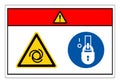 Danger Equipment Starts Automatically Lock Out In De-Energized State Symbol Sign, Vector Illustration, Isolate On White Background