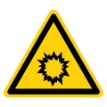 Danger Explosive Symbol Sign,Vector Illustration, Isolated On White Background Label. EPS10