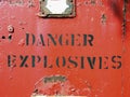 Danger - Explosives Royalty Free Stock Photo