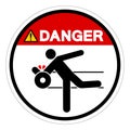 Danger Expost Moving Parts Can Cause Severe Injury Symbol Sign ,Vector Illustration, Isolate On White Background Label. EPS10