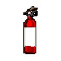 danger fire extinguisher game pixel art vector illustration