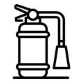 Danger fire extinguisher icon, outline style