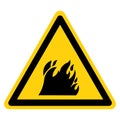 Danger Flammable Material Symbol Sign ,Vector Illustration, Isolate On White Background Label. EPS10