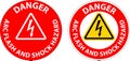 Danger Floor Sign Arc Flash And Shock Hazard