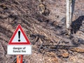 Danger of forest fire sign Royalty Free Stock Photo