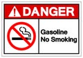 Danger Gasoline No Smoking Symbol Sign, Vector Illustration, Isolate On White Background Label. EPS10 Royalty Free Stock Photo