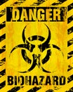 Danger grunge symbol sign. Biohazard sign of biological threat alert