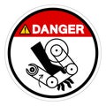 Danger Hand Crush Robot Symbol Sign, Vector Illustration, Isolate On White Background Label .EPS10