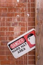 Danger Hard Hat Area Royalty Free Stock Photo