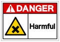 Danger Harmful Symbol Sign, Vector Illustration, Isolate On White Background Label. EPS10