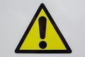 Danger Hazard Triangle Warning Sign Isolated Macro. Royalty Free Stock Photo