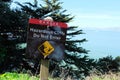 Danger Hazardous Cliffs Do Not Enter sign