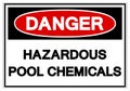 Danger Hazardous Pool Chemicals Symbol Sign, Vector Illustration, Isolate On White Background Label. EPS10