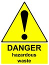 Danger hazardous waste