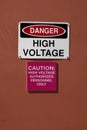 Danger High Voltage Royalty Free Stock Photo