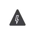 Danger high voltage icon vector